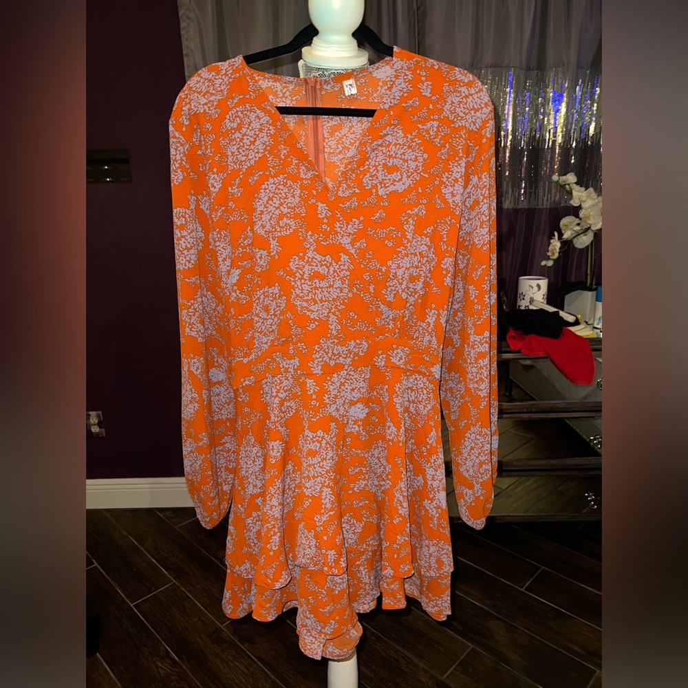 Orange & grey skort dress. 14/16 Never been worn